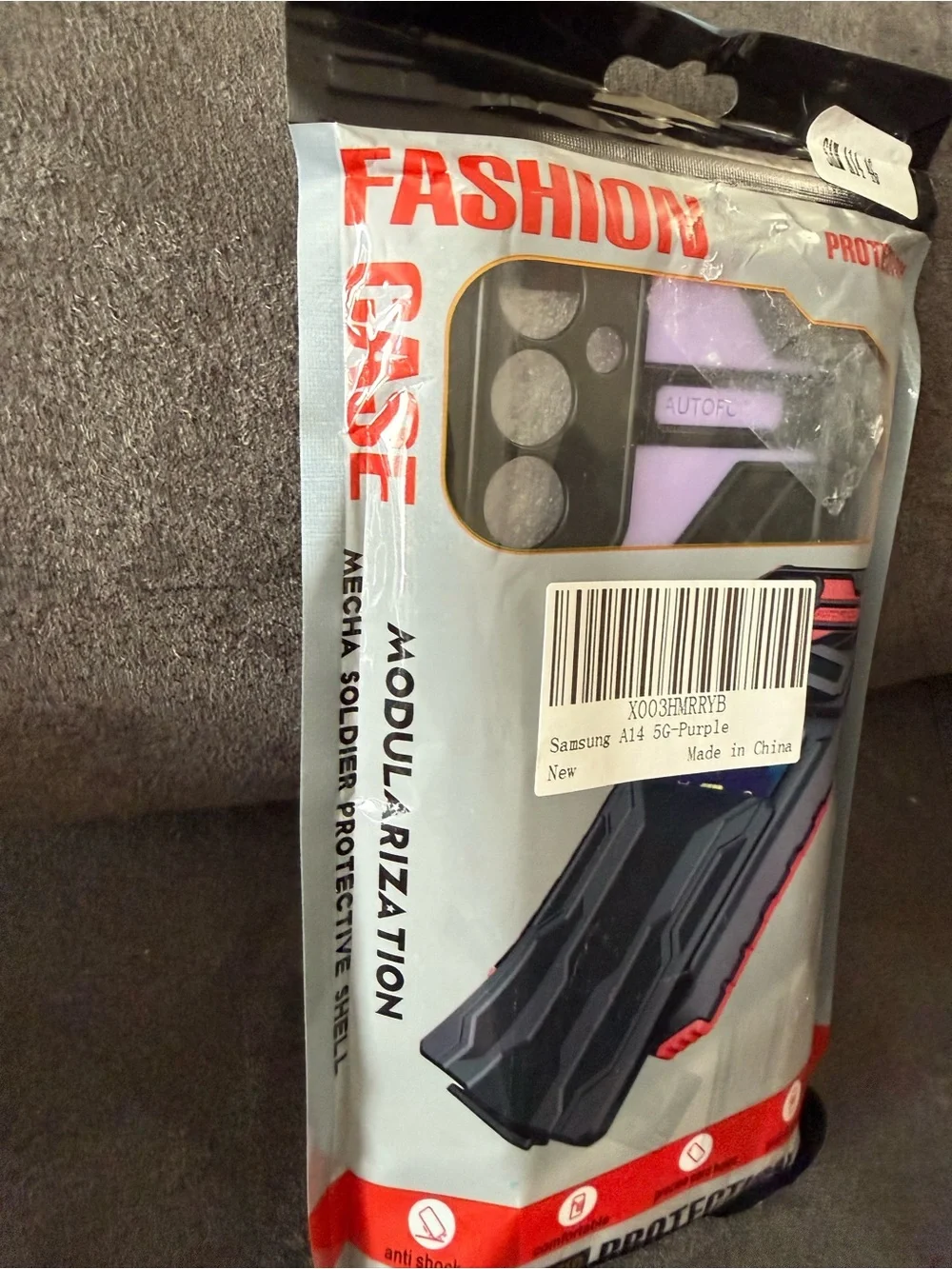 Samsung Protective Phone Case in Purple and Black